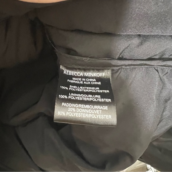 Rebecca Minkoff Black Mia Hooded Puffer Jacket Large NWT - Picture 7 of 8